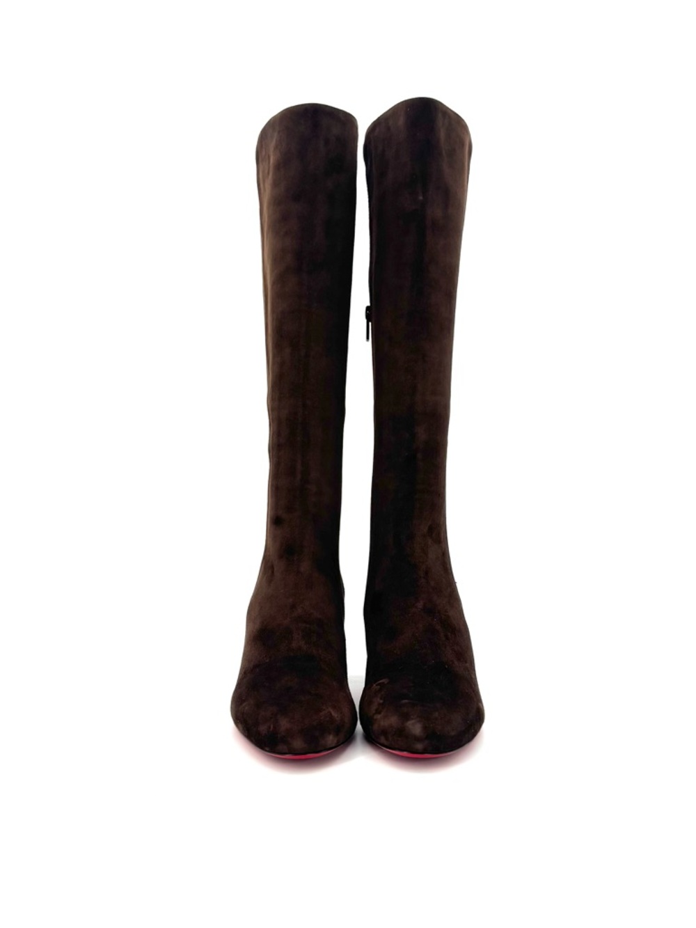 Christian Louboutin Jane Botta 55 Cosme Brown Suede Knee High Boots 40.5 - Picture 2 of 9